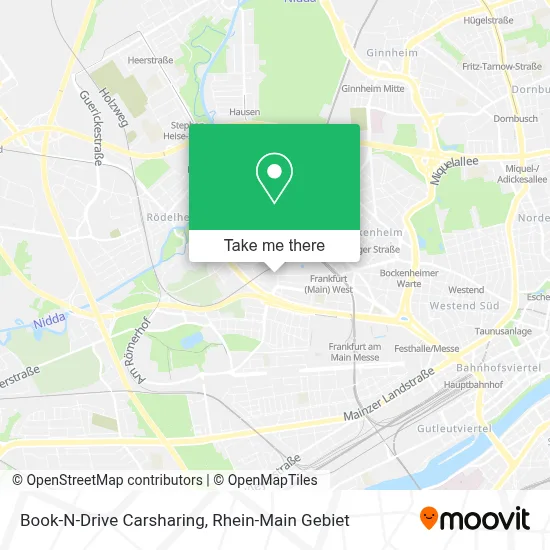 Book-N-Drive Carsharing map