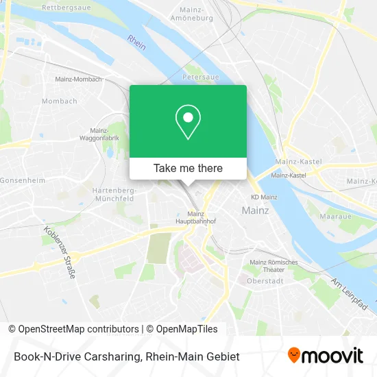 Book-N-Drive Carsharing map