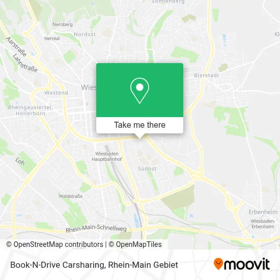 Book-N-Drive Carsharing map
