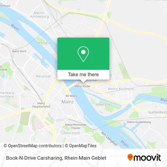 Book-N-Drive Carsharing map