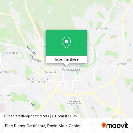 Blue Planet Certificate map