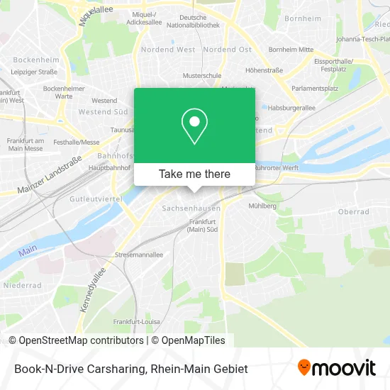 Book-N-Drive Carsharing map