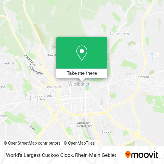 World's Largest Cuckoo Clock map