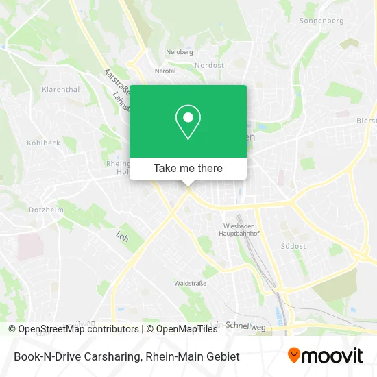 Book-N-Drive Carsharing map