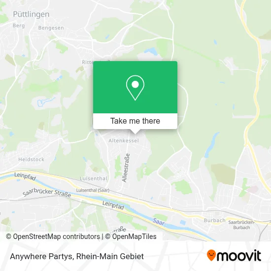 Anywhere Partys map