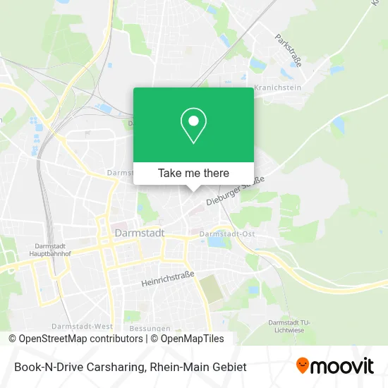 Book-N-Drive Carsharing map