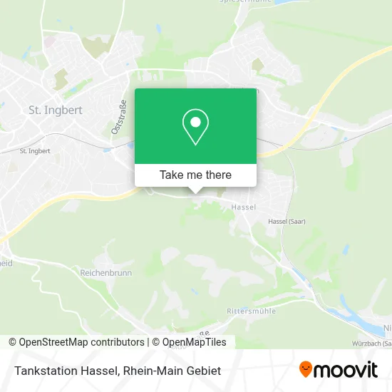 Tankstation Hassel map