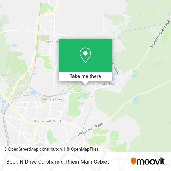 Book-N-Drive Carsharing map