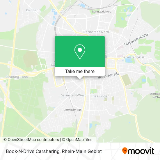 Book-N-Drive Carsharing map