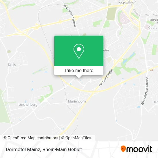 Dormotel Mainz map