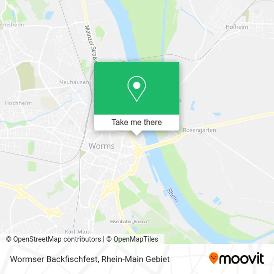 Wormser Backfischfest map