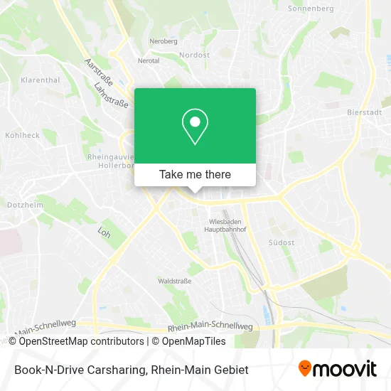 Book-N-Drive Carsharing map