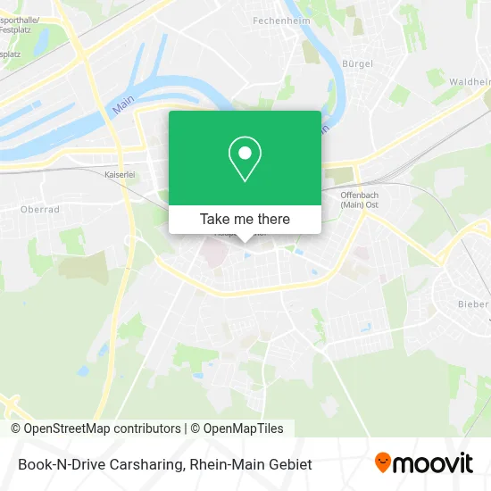 Book-N-Drive Carsharing map