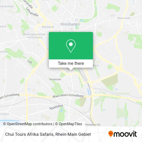 Chui Tours Afrika Safaris map