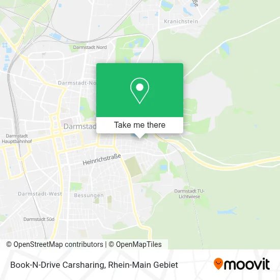Book-N-Drive Carsharing map
