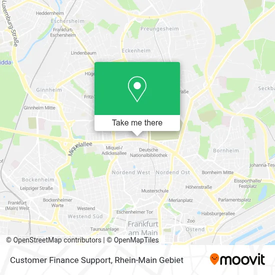 Customer Finance Support map