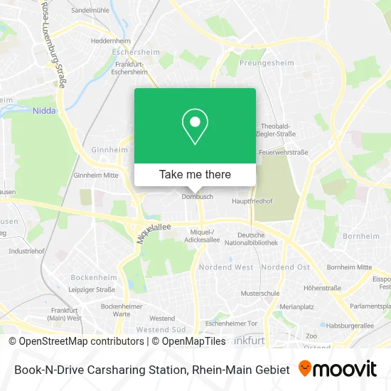 Book-N-Drive Carsharing Station map