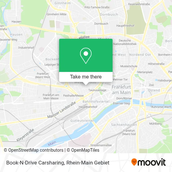 Book-N-Drive Carsharing map