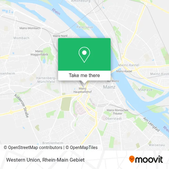 Western Union map