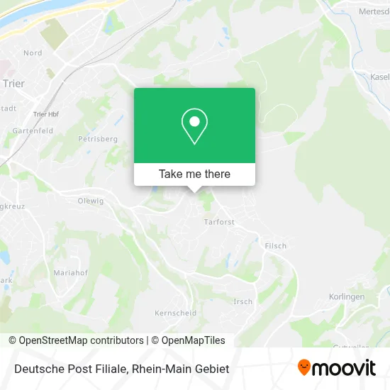 Deutsche Post Filiale map