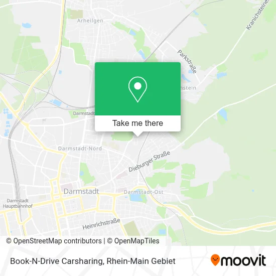 Book-N-Drive Carsharing map