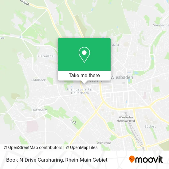 Book-N-Drive Carsharing map