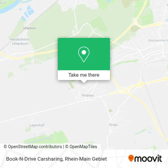Book-N-Drive Carsharing map