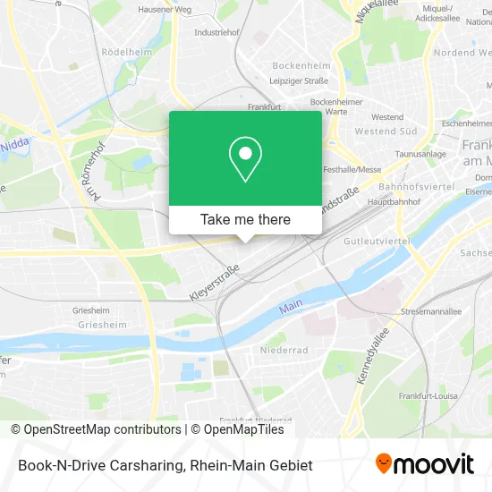 Book-N-Drive Carsharing map