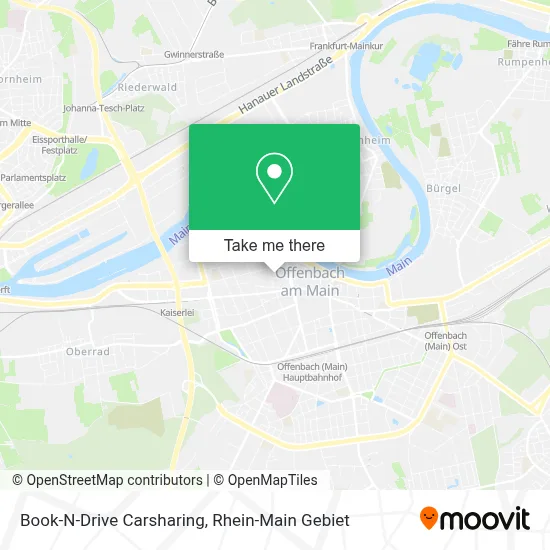 Book-N-Drive Carsharing map