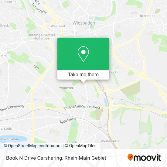 Book-N-Drive Carsharing map