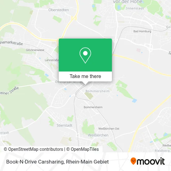 Book-N-Drive Carsharing map