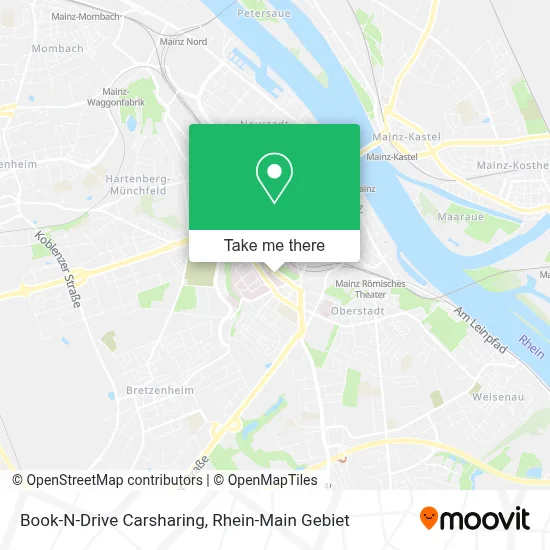 Book-N-Drive Carsharing map