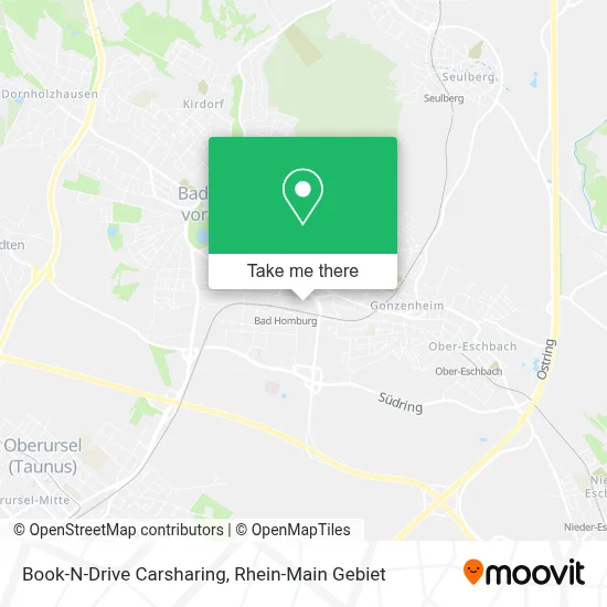 Book-N-Drive Carsharing map