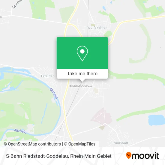 Карта S-Bahn Riedstadt-Goddelau
