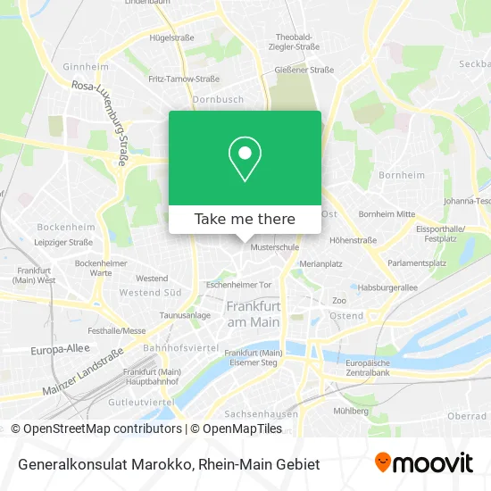 Карта Generalkonsulat Marokko