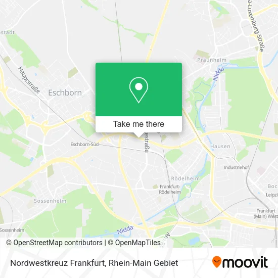 Карта Nordwestkreuz Frankfurt