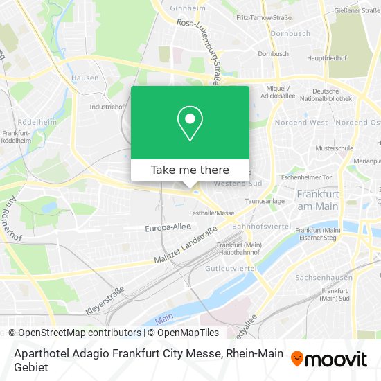 Aparthotel Adagio Frankfurt City Messe map