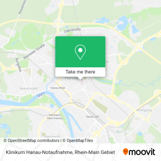 Карта Klinikum Hanau-Notaufnahme
