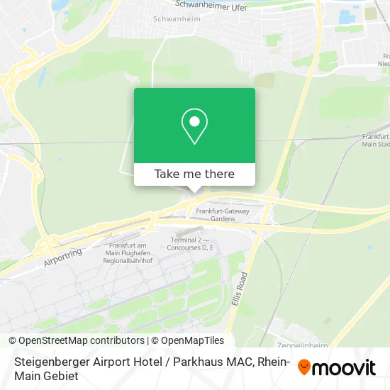 Steigenberger Airport Hotel / Parkhaus MAC map