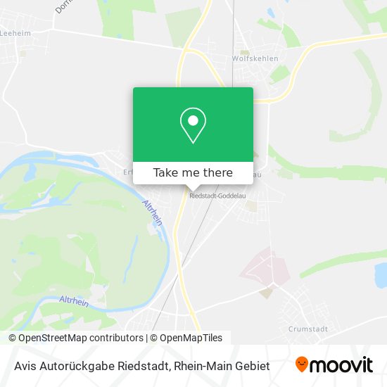 Avis Autorückgabe Riedstadt map