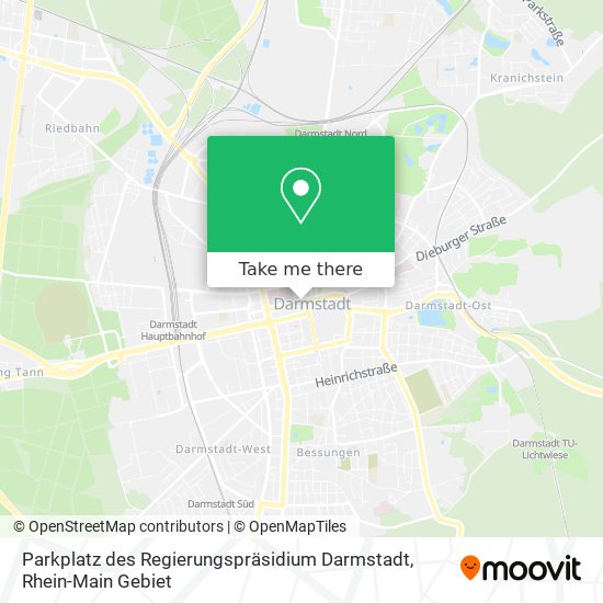 Parkplatz des Regierungspräsidium Darmstadt map