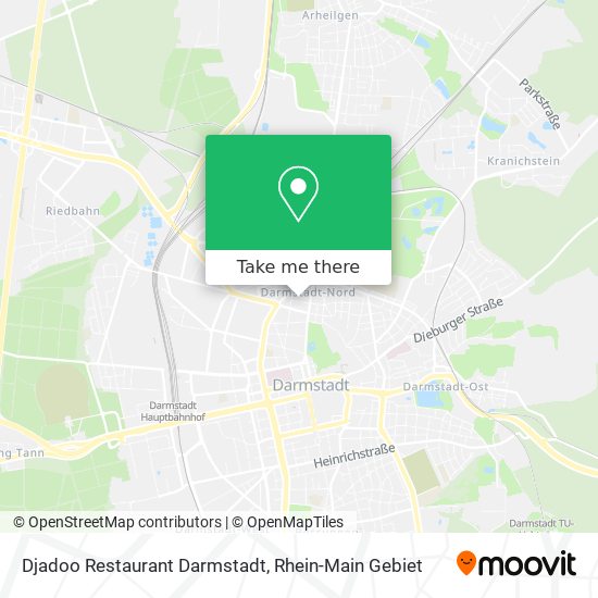 Карта Djadoo Restaurant Darmstadt