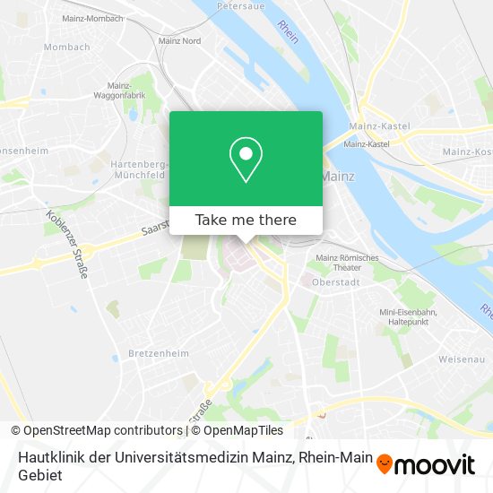 Hautklinik der Universitätsmedizin Mainz map