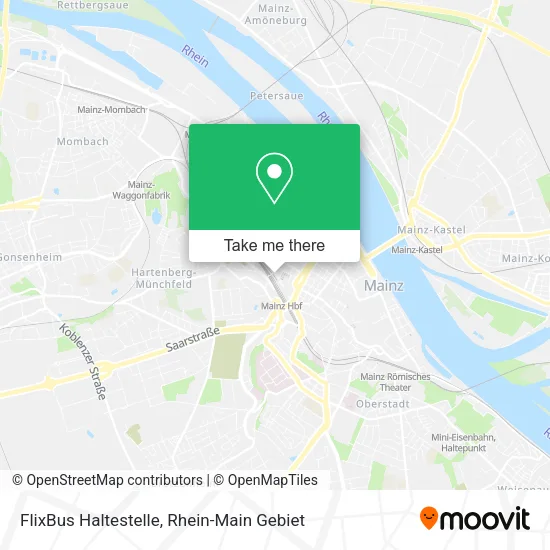 Карта FlixBus Haltestelle