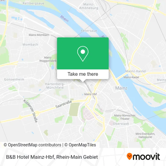 Карта B&B Hotel Mainz-Hbf