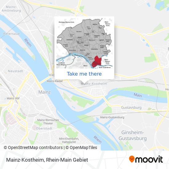 Mainz-Kostheim map