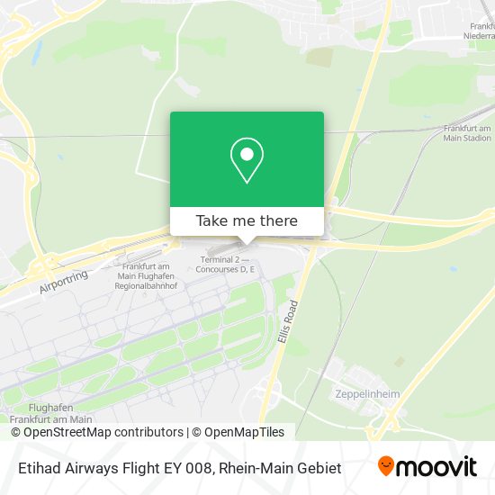 Etihad Airways Flight EY 008 map
