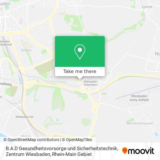 B.A.D Gesundheitsvorsorge und Sicherheitstechnik, Zentrum Wiesbaden map