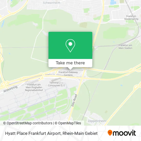 Карта Hyatt Place Frankfurt Airport