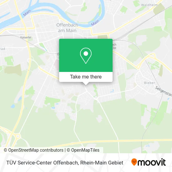 Карта TÜV Service-Center Offenbach